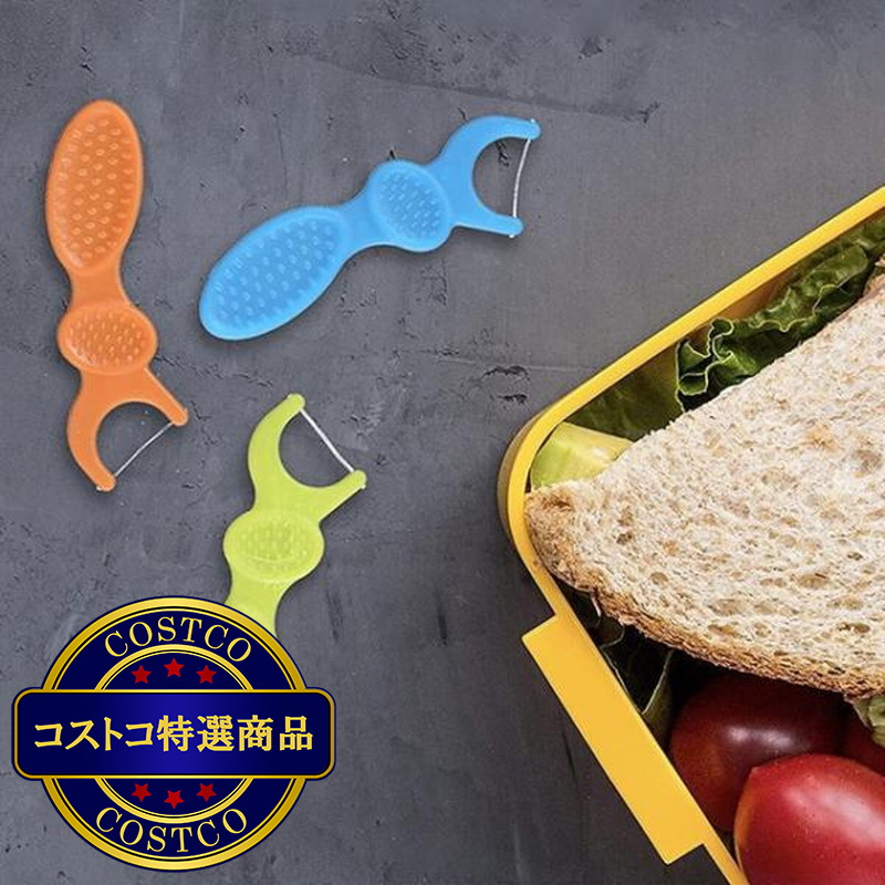 (コストコ) プラッカーズ・デンタルフロスキッズ・フルーツ味 75本 - 画像 (2)