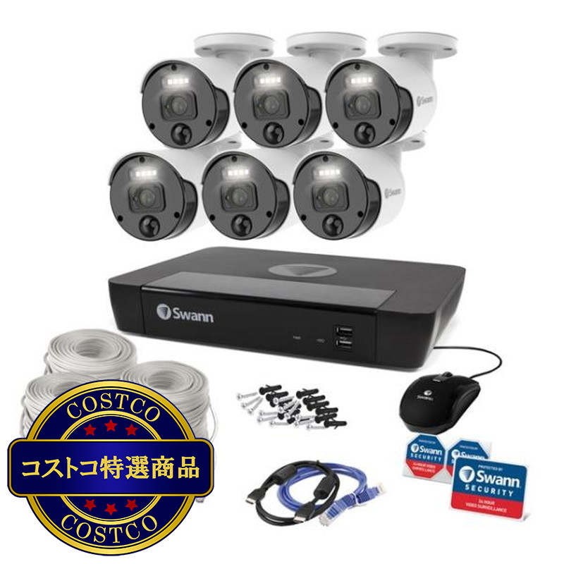 (コストコ) Swann 8CH 4K NVRシステム 2TB 4K バレット カメラ 6台セット - 画像 (4)