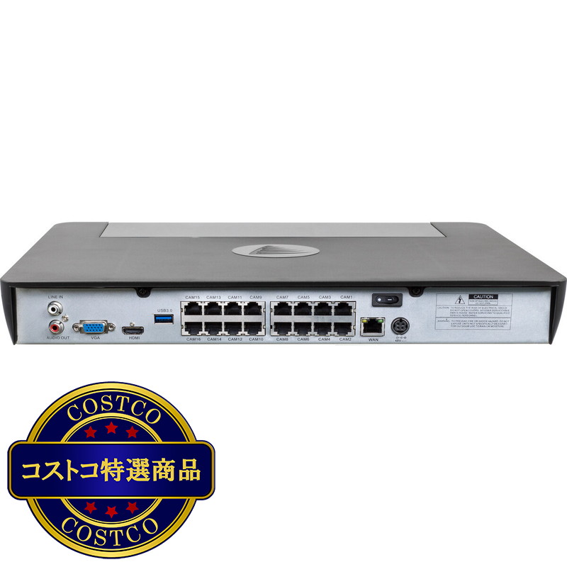 (コストコ) Swann(スワン)16CH 4K NVRシステム 4TB 4K バレットカメラ8台&ドームカメラ4台 計12台セット - 画像 (4)