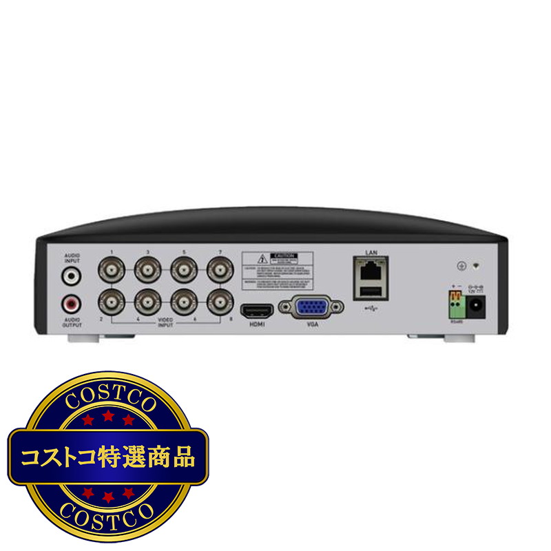 (コストコ) Swann 8CH 1080 DVRシステム 2TB 警告ライト バレット型 カメラ8台 - 画像 (3)