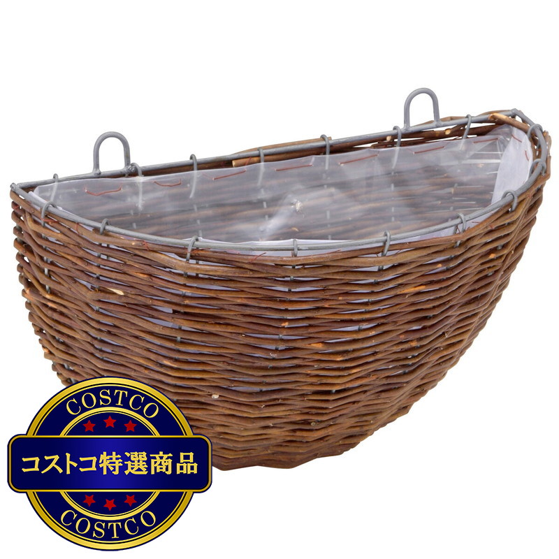 (コストコ) タカショー ラタンウォールハンギングバスケット L 5個セット GSTR-FG17