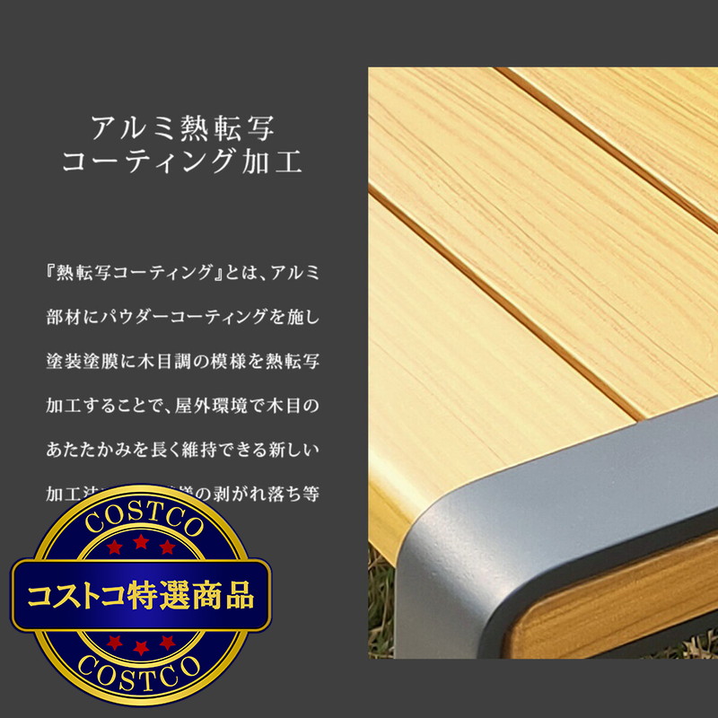 (コストコ) ヒゴールド クラーク ベンチセット - 画像 (3)