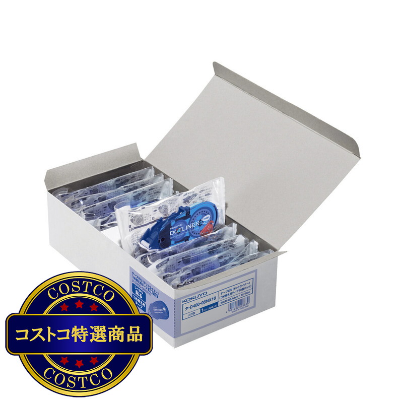 (コストコ) コクヨ テープのり ドットライナー (詰替テープ) 10個 ターD400N-08x10 - 画像 (3)