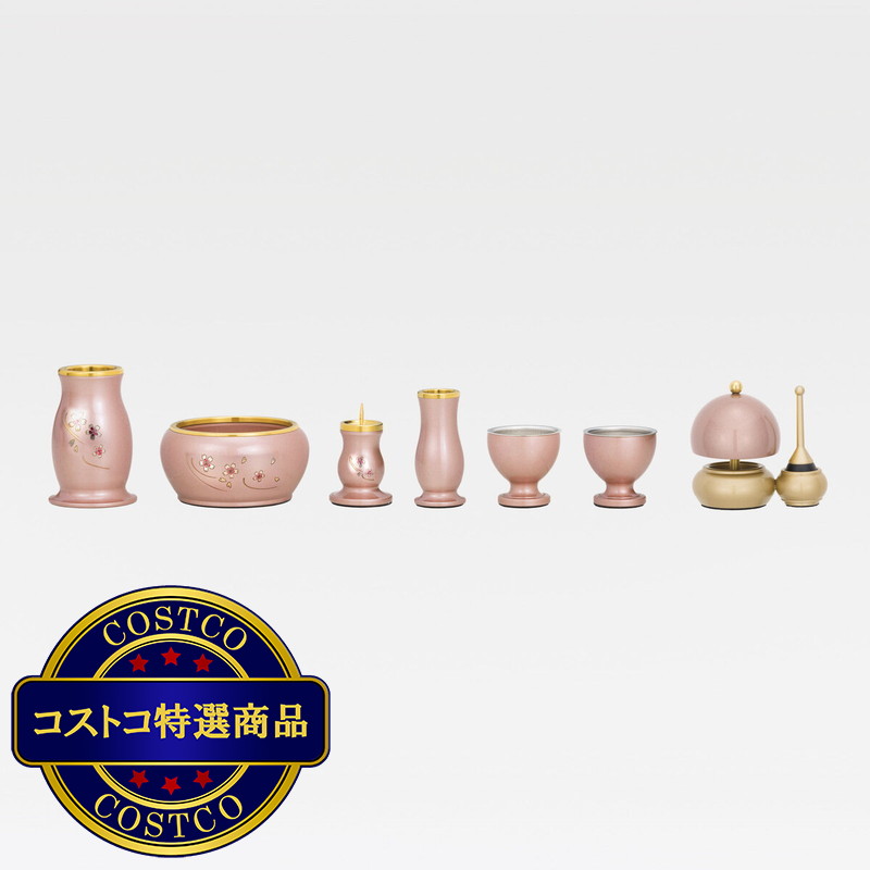 (コストコ) 仏具セット 7点セット りん 桜彫 3.0