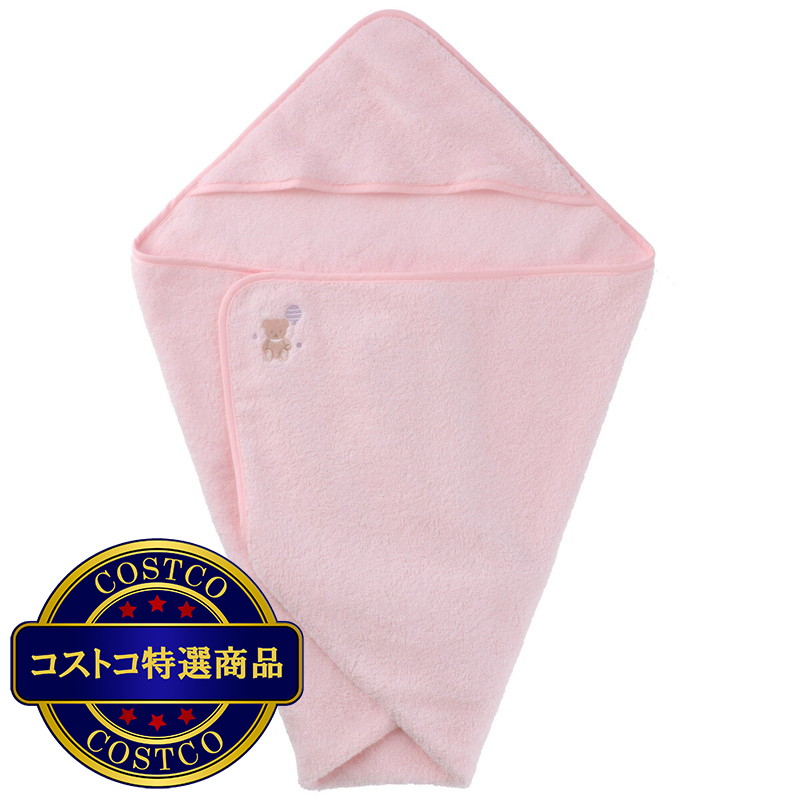 (コストコ) 今治 フード付きベビーおくるみタオル 約80cm x 80cm