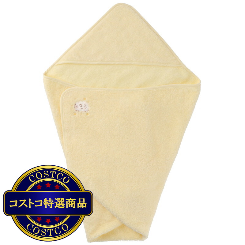 (コストコ) 今治 フード付きベビーおくるみタオル 約80cm x 80cm - 画像 (3)