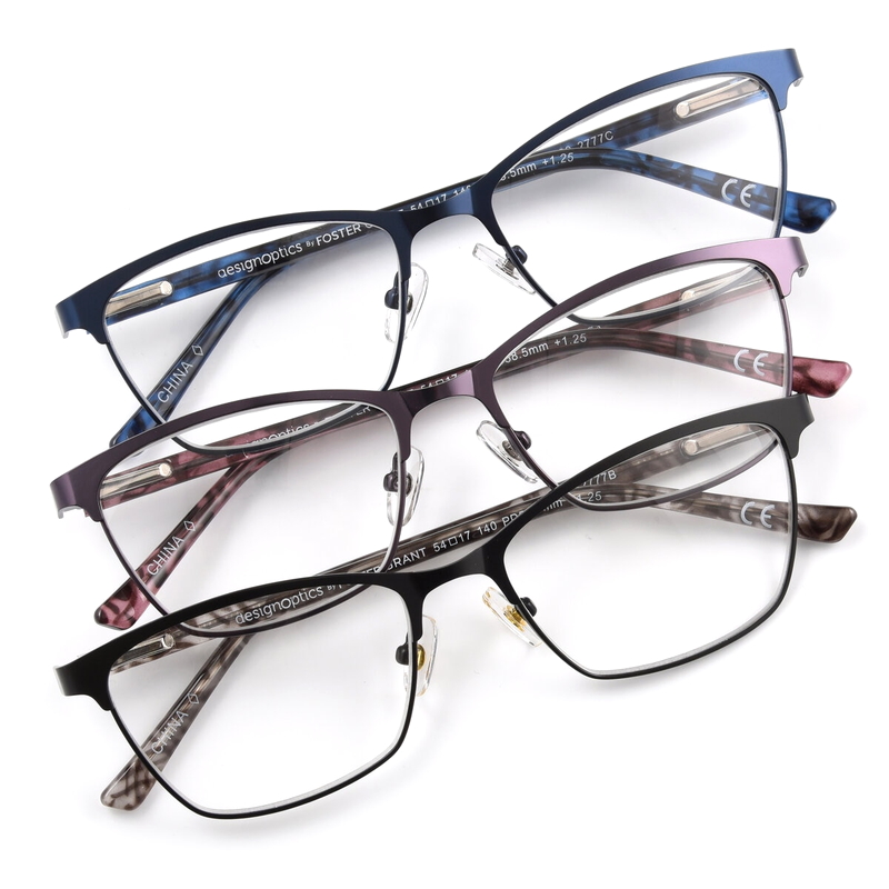 (コストコ) Design Optics® by Foster Grant "ADDIE"リーディンググラス 1.75 3着セット