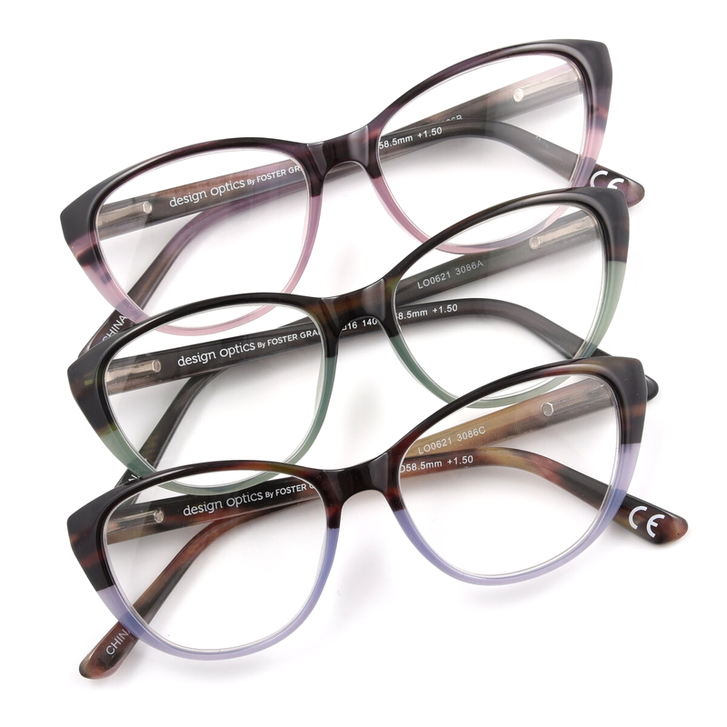 (コストコ) Design Optics® by Foster Grant "OLIVIA"/"LAYNA" リーディンググラス 1.75 3着セット - 画像 (2)