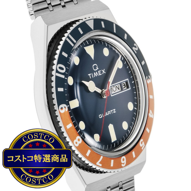(コストコ) タイメックス キュータイメックス TW2U61100 メンズクォーツ時計 ブルー&オレンジ 38mm - 画像 (2)