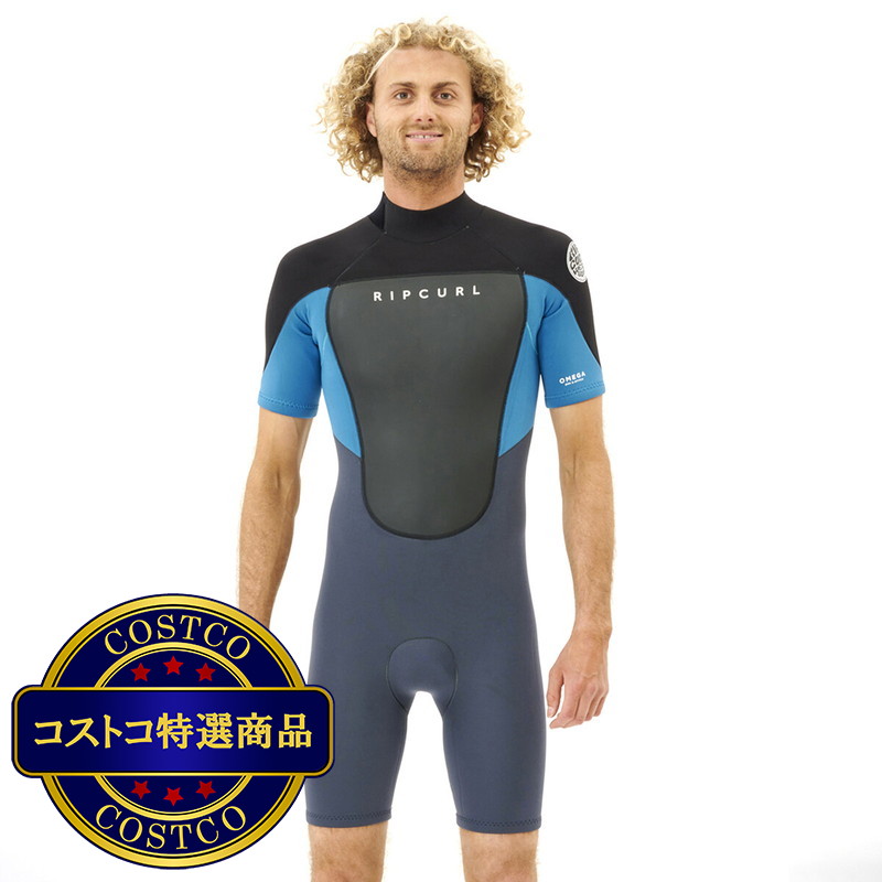 (コストコ) リップカール オメガ バックジップ ショートスリーブ 2mm 男性用 スプリングウェットスーツ 111MSP