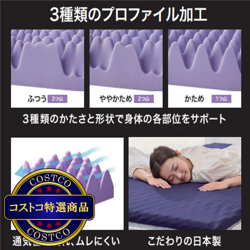 (コストコ) アイリスオーヤマ セブンフィット マットレス 8CM シングル サイズ - 画像 (4)