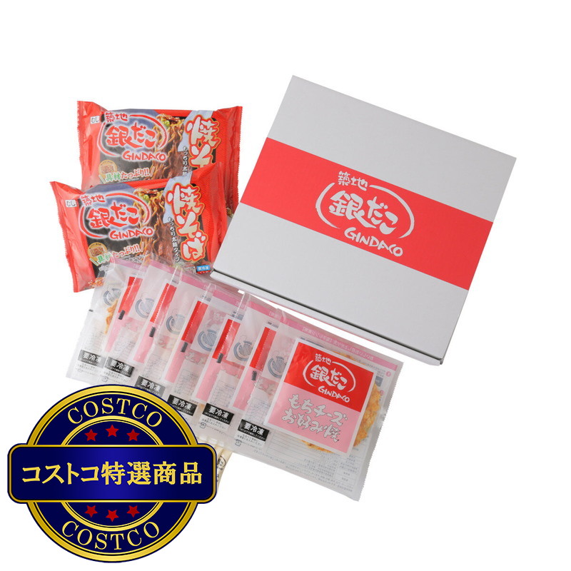 (コストコ) 【冷凍】築地銀だこ お好み焼き もちチーズ 6枚・焼きそば 2パック セット - 画像 (2)
