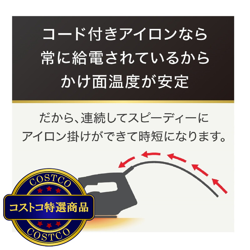 (コストコ) ティファール ターボプロ アイロン FV5604J0 - 画像 (4)