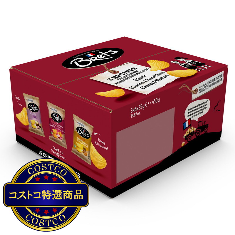 (コストコ) ブレッツ ポテトチップス ミックスボックス レッド 25g × 18袋