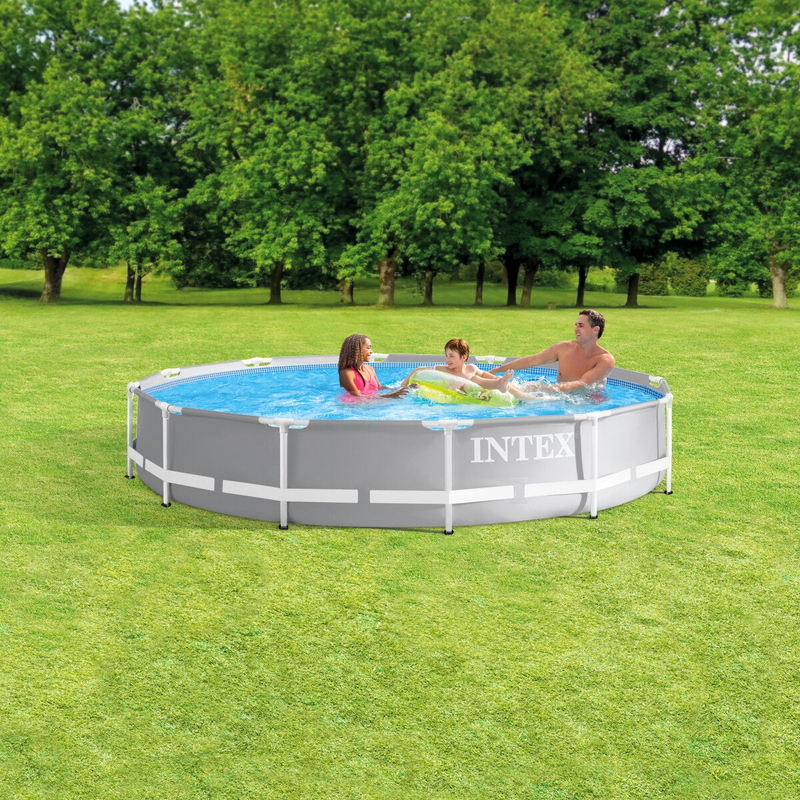 (コストコ) インテックス 3.66m x 76cm プリズムフレームプレミアムプールセット カバー付 26710NP - 画像 (3)