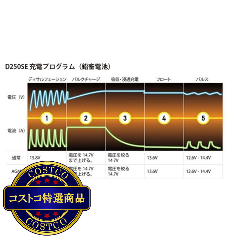 (コストコ) シーテック D250SE 走行充電器 - 画像 (3)