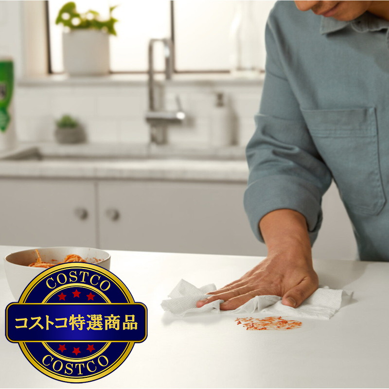 (コストコ) バウンティ ペーパータオル プリント 118 カット X 12 ロール - 画像 (4)