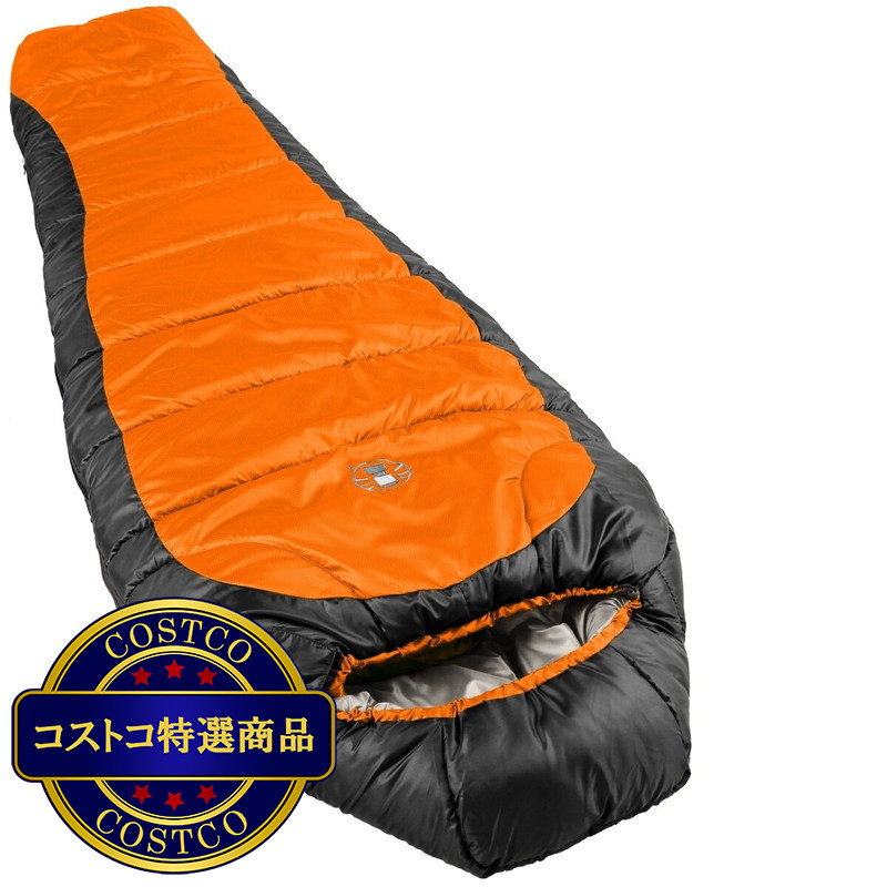(コストコ) コールマン ノースリム マミー型寝袋 オレンジ/ブラック 最低使用温度 -17.8℃