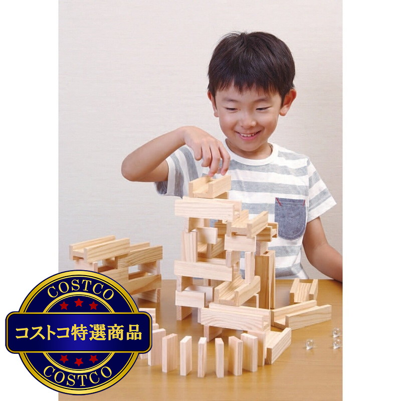 (コストコ) ひのきのつみき コロカラ&からからつみきセット(160ピース) - 画像 (2)