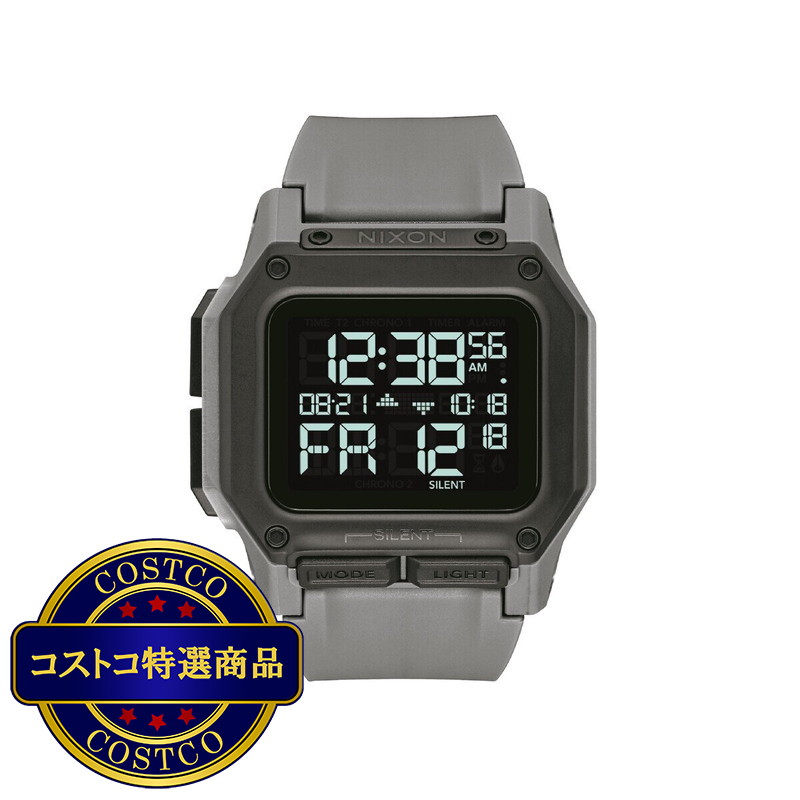 (コストコ) NIXON レグルス A1180632 ガンメタル メンズ 46mm ブラックxグレー