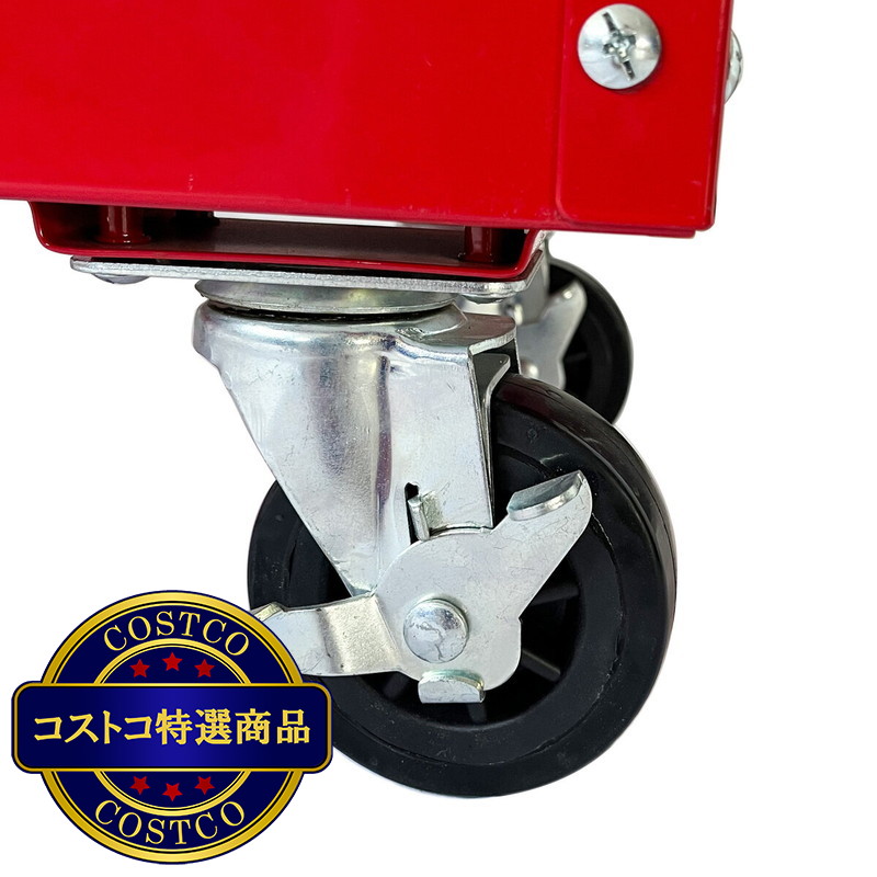 (コストコ) トーリン ビック レッド ジャックス 引き出し付きツールカート - 画像 (4)