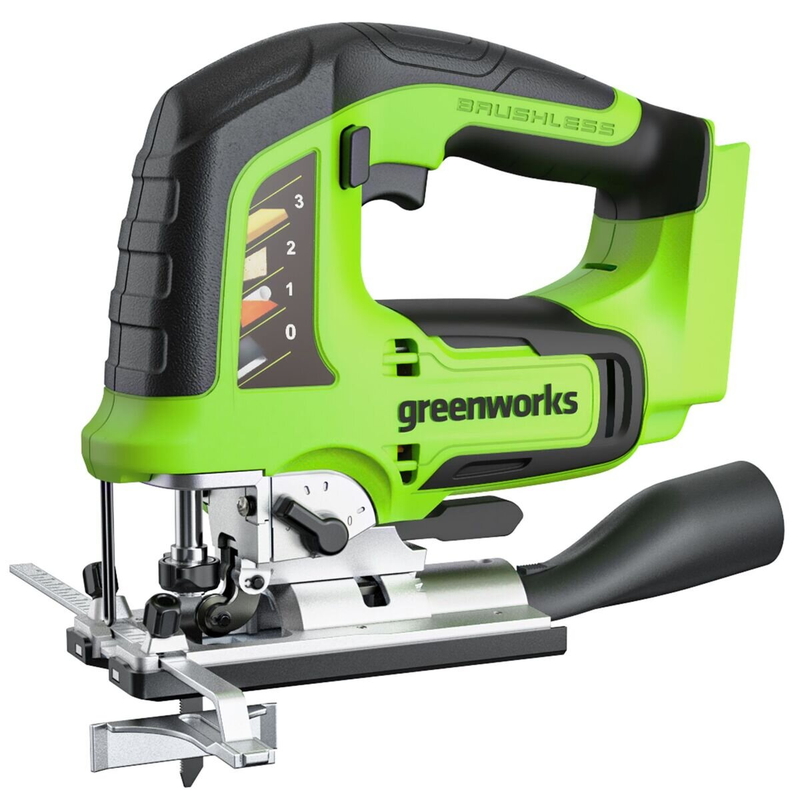【4Ahバッテリー同梱、充電器別売】Greenworks 24V 25.4mm (1") ブレード ブラシレスモーター搭載 ジグソー