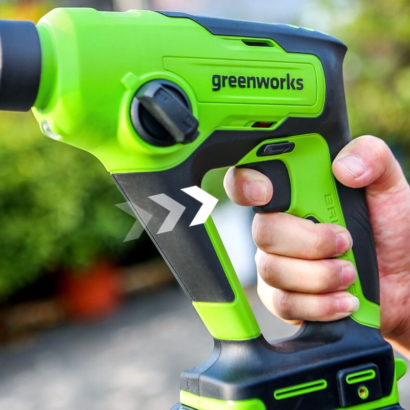 Greenworks 24V 1.2ジュール ブラシレスモーター搭載 ロータリーハンマー - 画像 (4)