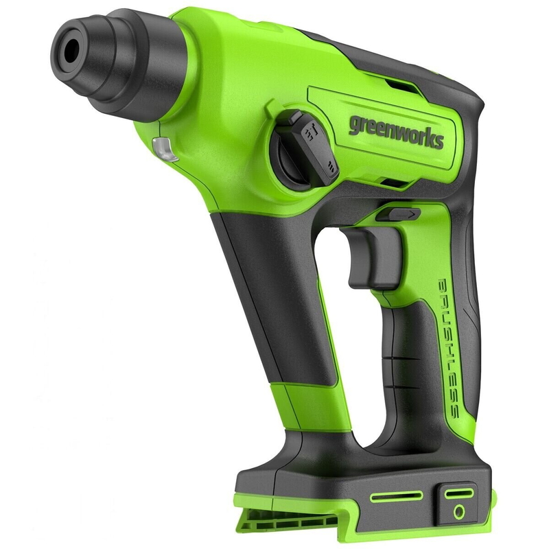 【4Ahバッテリー同梱、充電器別売】Greenworks 24V 1.2ジュール ブラシレスモーター搭載 ロータリーハンマー