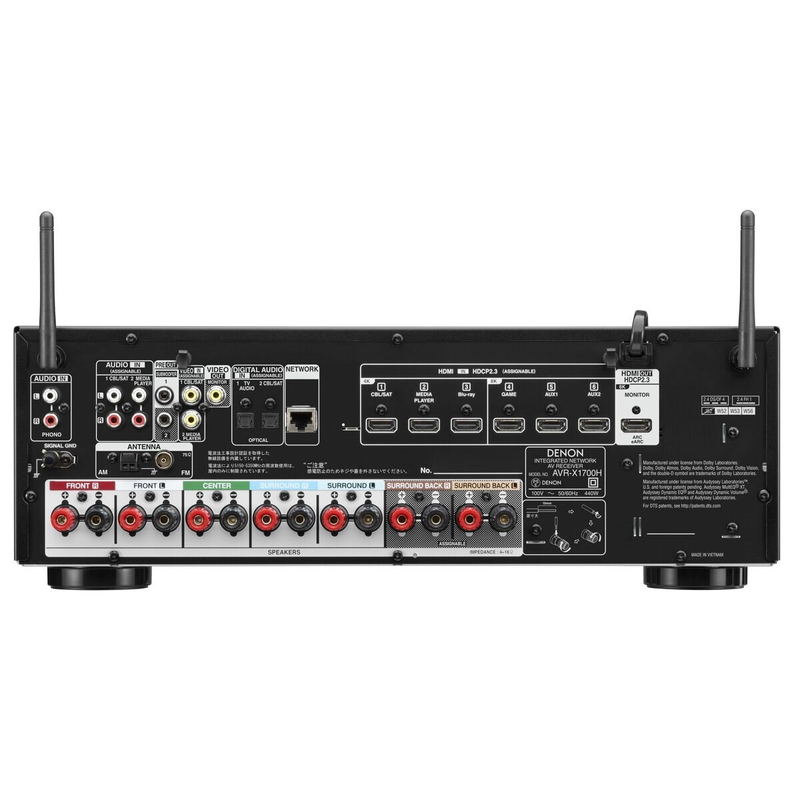 (コストコ) デノン アンプAVRX1700HK × ポーク 5.1.2ch スピーカーシステムセット - 画像 (3)