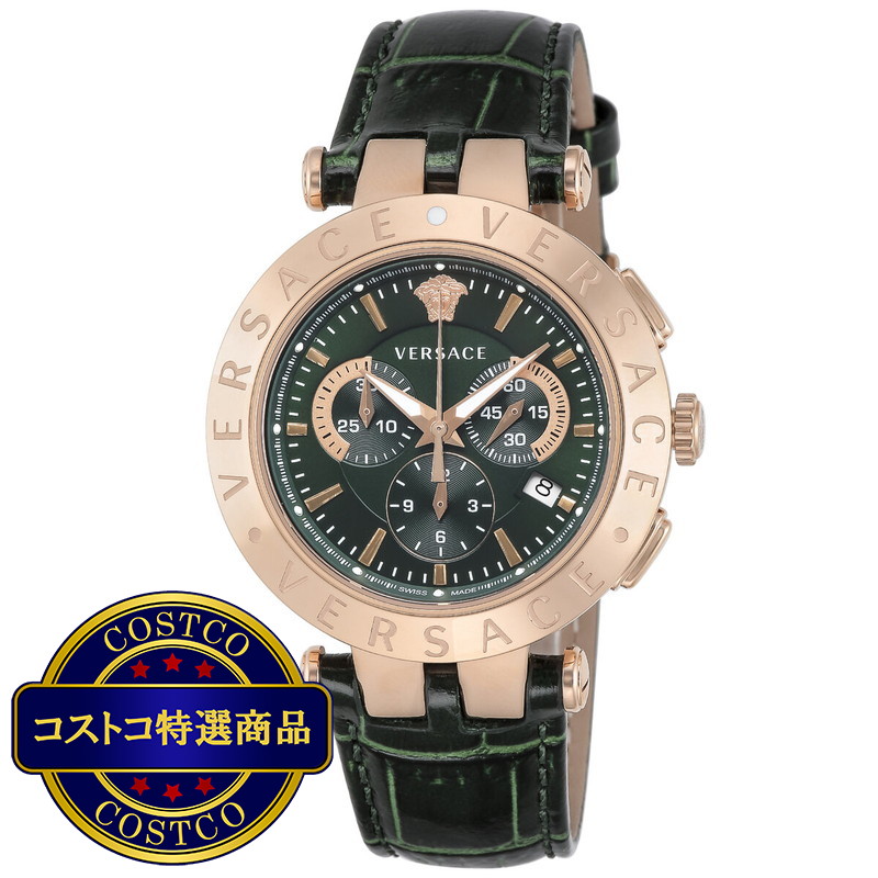 (コストコ) ヴェルサーチェ V-レース クロノグラフ メンズ 42mm クォーツ時計 VERQ00420