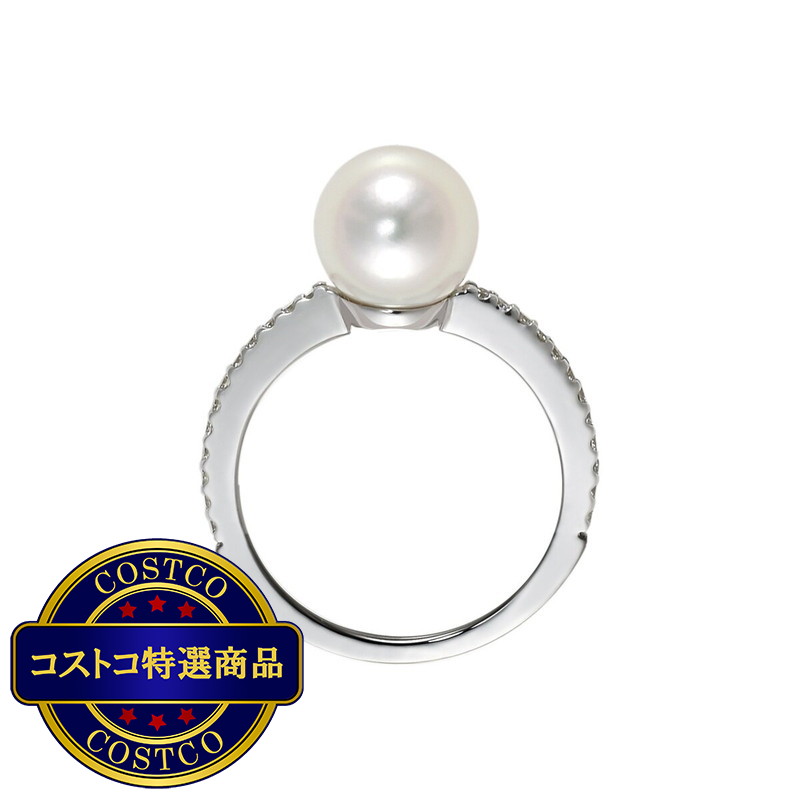 (コストコ) あこやパール 18K ホワイトゴールド パール 8.5mm & ダイヤモンド 0.20カラット リング - 画像 (2)
