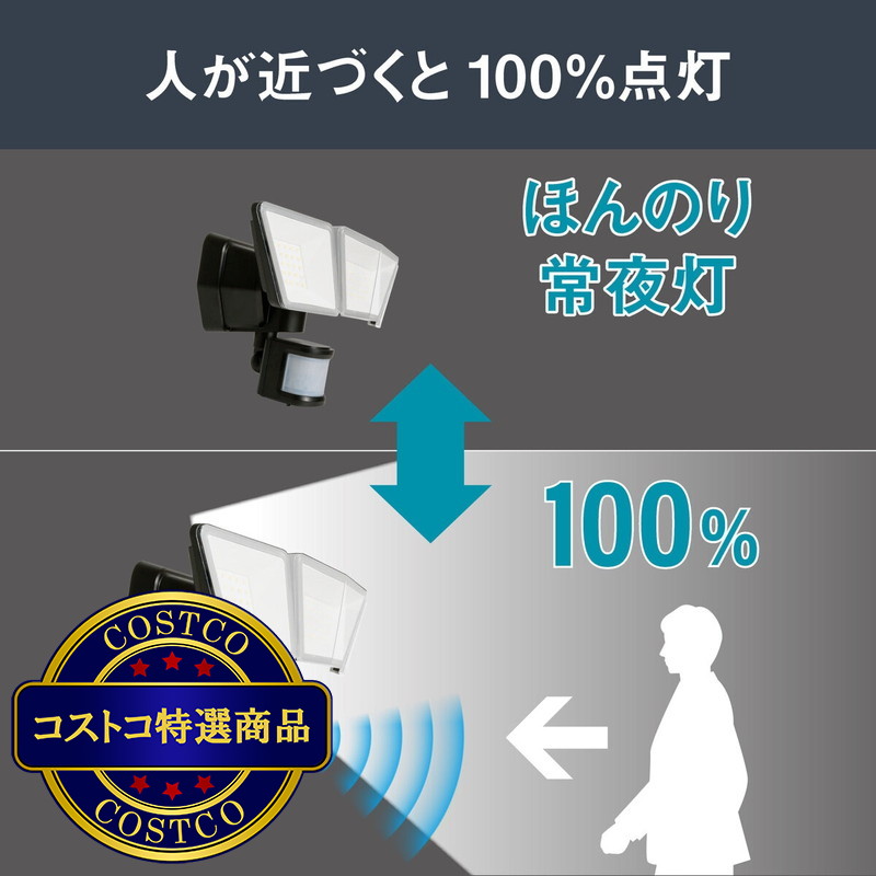 (コストコ) プロト ソーラーモーションセンサーライト 3000ルーメン - 画像 (4)