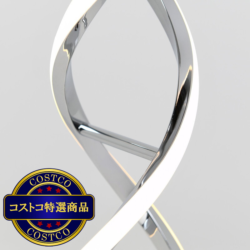 (コストコ) ARTIKA スワールテーブルランプ クローム - 画像 (3)