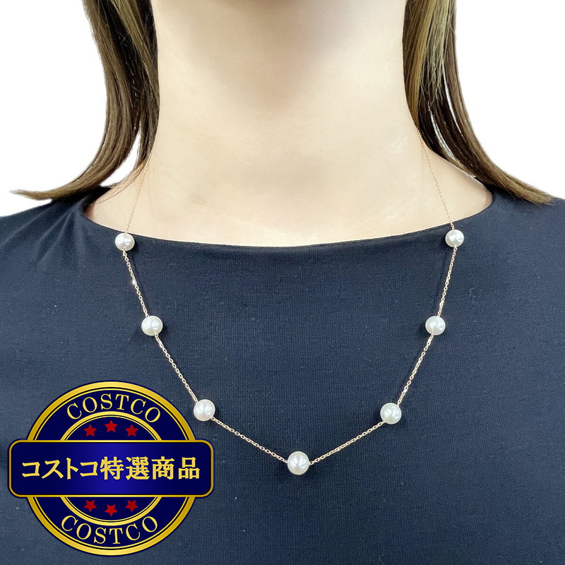 (コストコ) 18K ピンクゴールド あこやパール ネックレス 50? - 画像 (3)