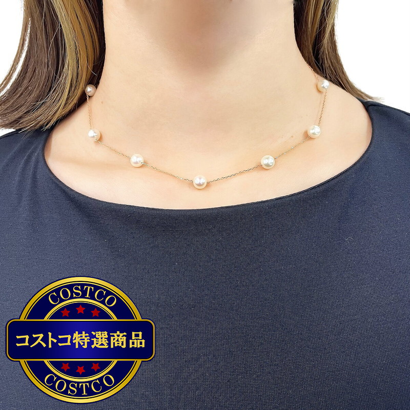 (コストコ) 18K ピンクゴールド あこやパール ネックレス 50? - 画像 (4)