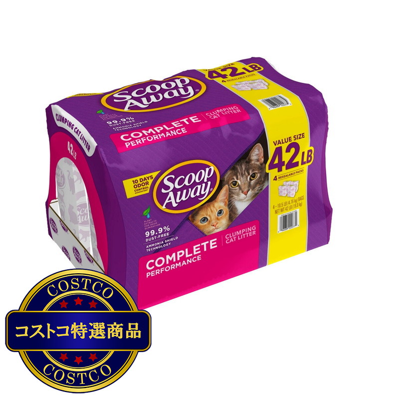 (コストコ) スクープアウェイ 猫砂 微香料 消臭 ほこりが少ない 19kg/ 42LB - 画像 (2)