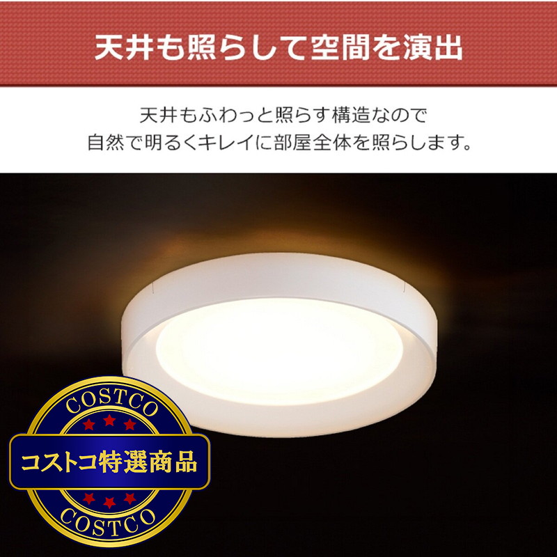 (コストコ) アイリスオーヤマ 小型シーリングライト導光板フレーム 750ルーメン 電球色/昼光色 SCL75L-DU/SCL75D-DU - 画像 (2)