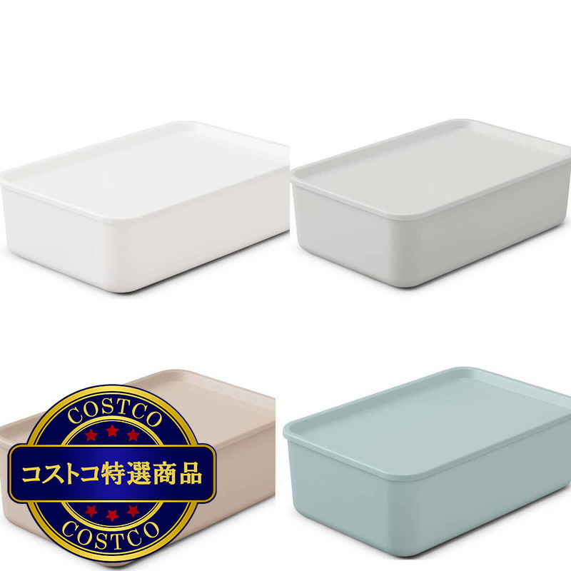 (コストコ) アイリスオーヤマ フタ付き積み重ねボックス 6個セット FTB-45 - 画像 (2)