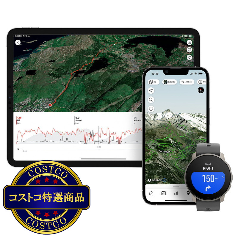 (コストコ) スント 9 ピーク プロ チタニウム 多機能スポーツウォッチ スレート - 画像 (4)
