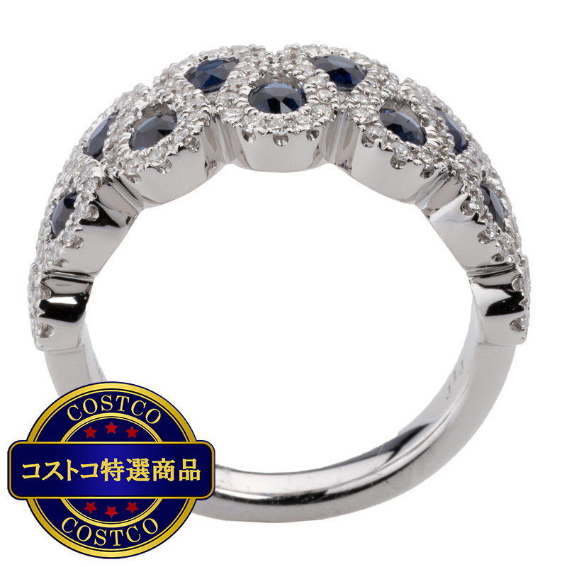 (コストコ) 18K ホワイトゴールド サファイア/ダイヤモンド 0.41カラット リング - 画像 (2)