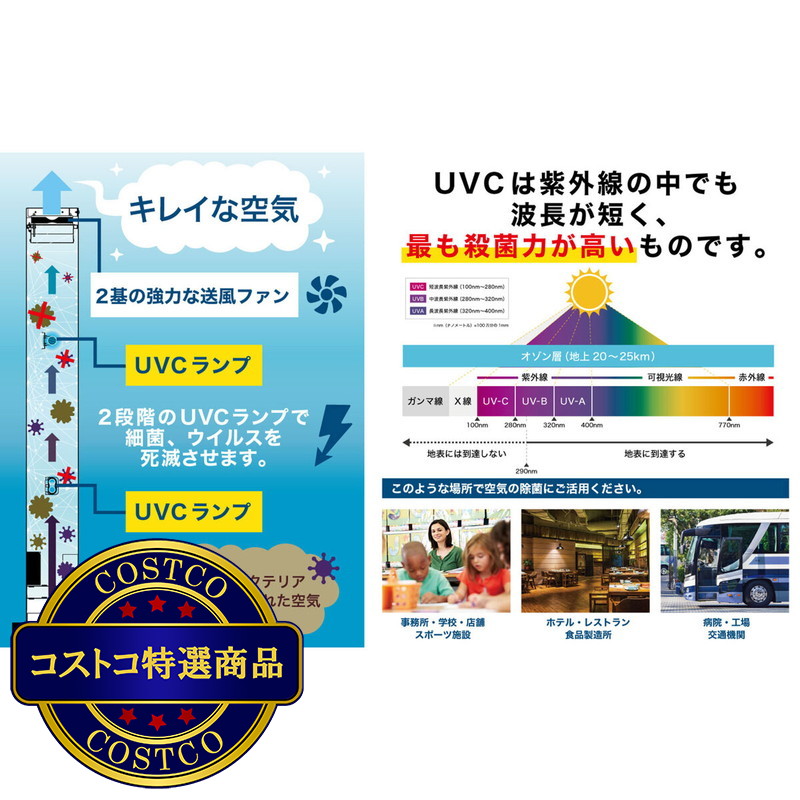 (コストコ) アントレックス UVC ウイルスキラー VK3000J - 画像 (4)