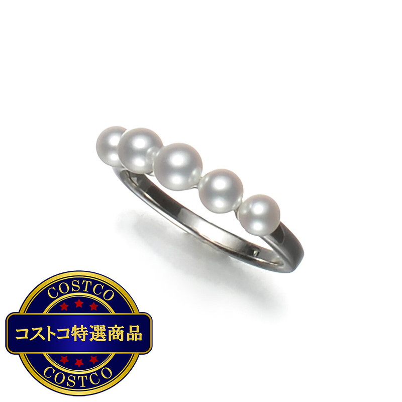 (コストコ) 18K ホワイトゴールド あこや パール リング 3.5mm SDW0527-40