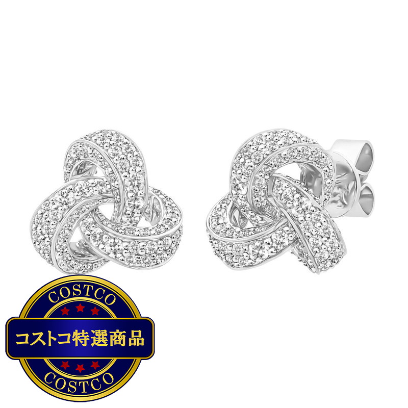 (コストコ) 18K ホワイトゴールド 1.15カラット ダイヤモンド ピアス