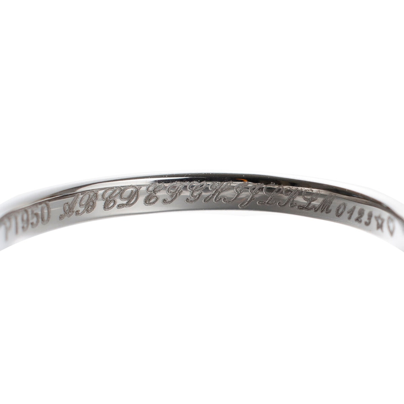 プラチナ 950 マリッジリング ハーモニー 3.5mm 幅 - 画像 (4)