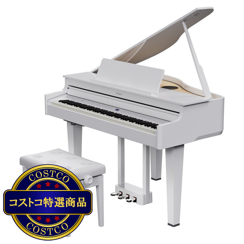 (コストコ) ローランド 電子ミニグランドピアノ GP-6-PWS 白塗鏡面艶出し塗装仕上げ