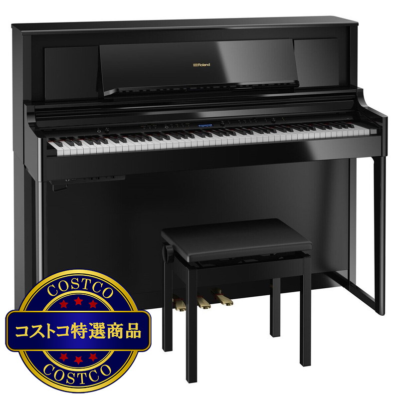 (コストコ) ローランド 電子アップライトピアノ LX706-PES 黒塗鏡面艶出し塗装仕上げ