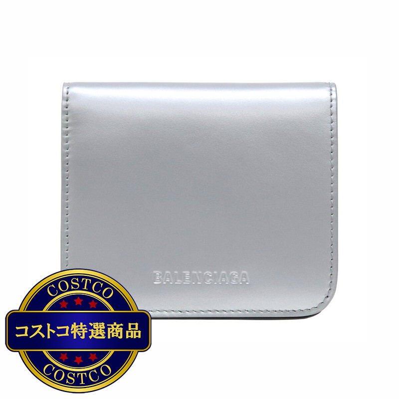 (コストコ) バレンシアガ  三つ折り財布 シルバー