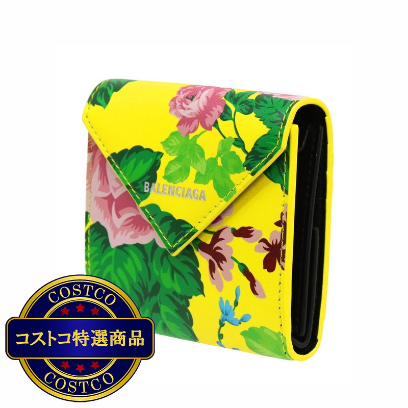 (コストコ) バレンシアガ 三つ折り財布 フラワー - 画像 (2)