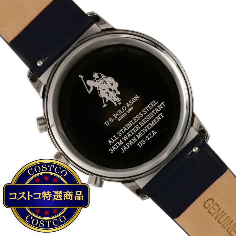 (コストコ) ユーエスポロアッスン ラウンド クォーツ ウォッチ ブルーxブルー US-12ABLBL - 画像 (3)