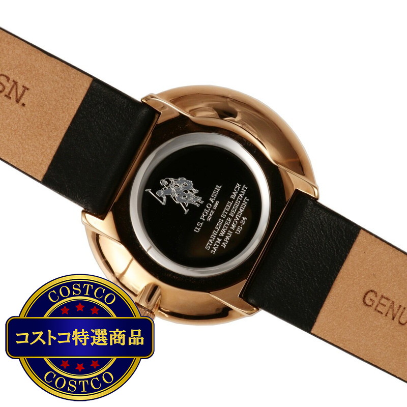 (コストコ) ユーエスポロアッスン クォーツ ウォッチ ブラック x ブラック US-24BKBK - 画像 (4)